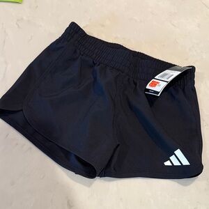 Adidas Girls Black Athletic Shorts